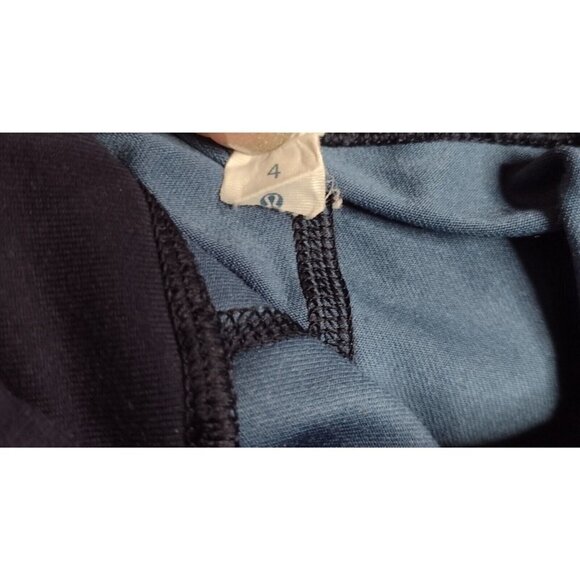 Lululemon Wunder Under Capri Luon Athletic Leggings Navy Camo Women's Size 4 - Picture 8 of 9